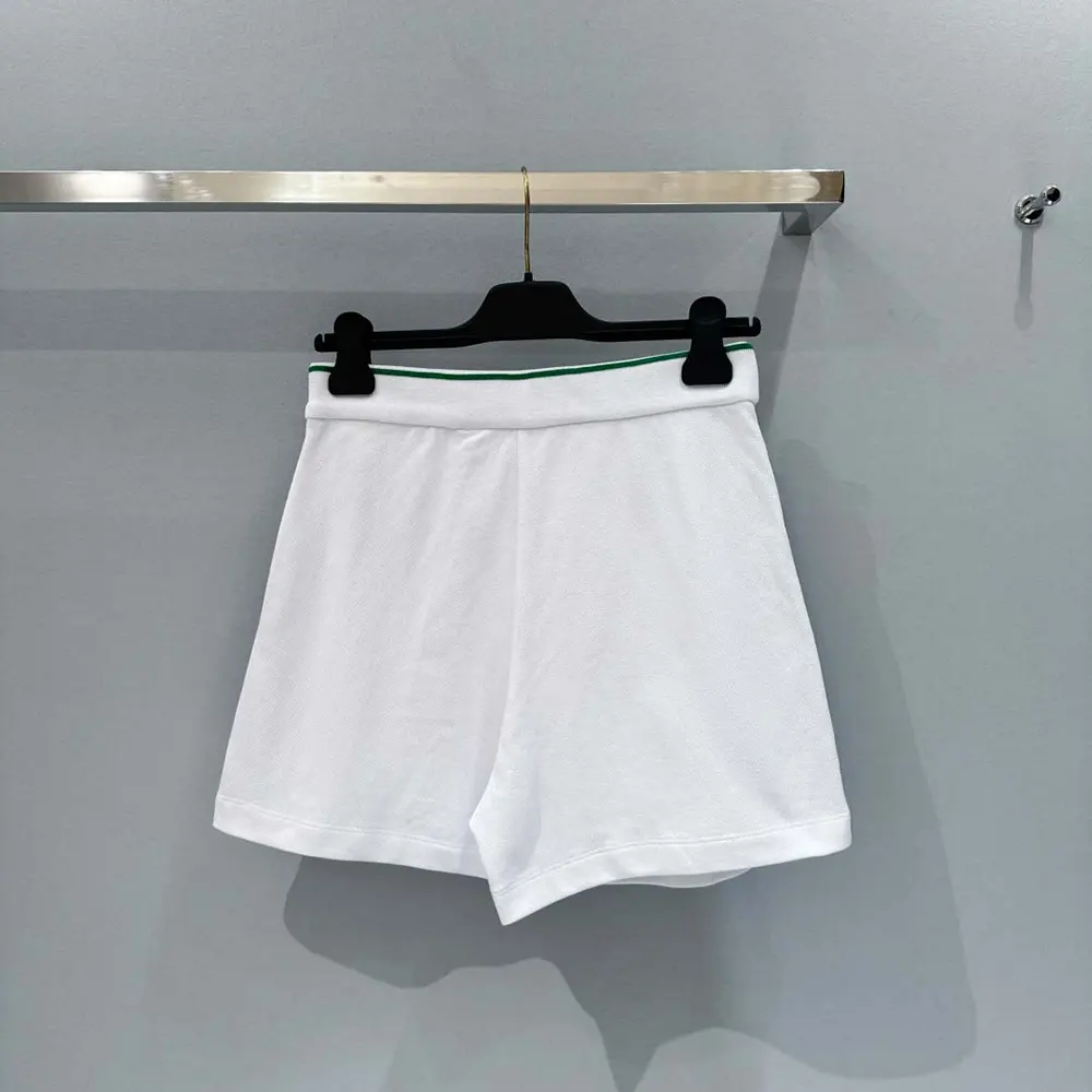 Dior Women Vibe Skort White Cotton Jersey with Pine Green Dior Graphique Motif