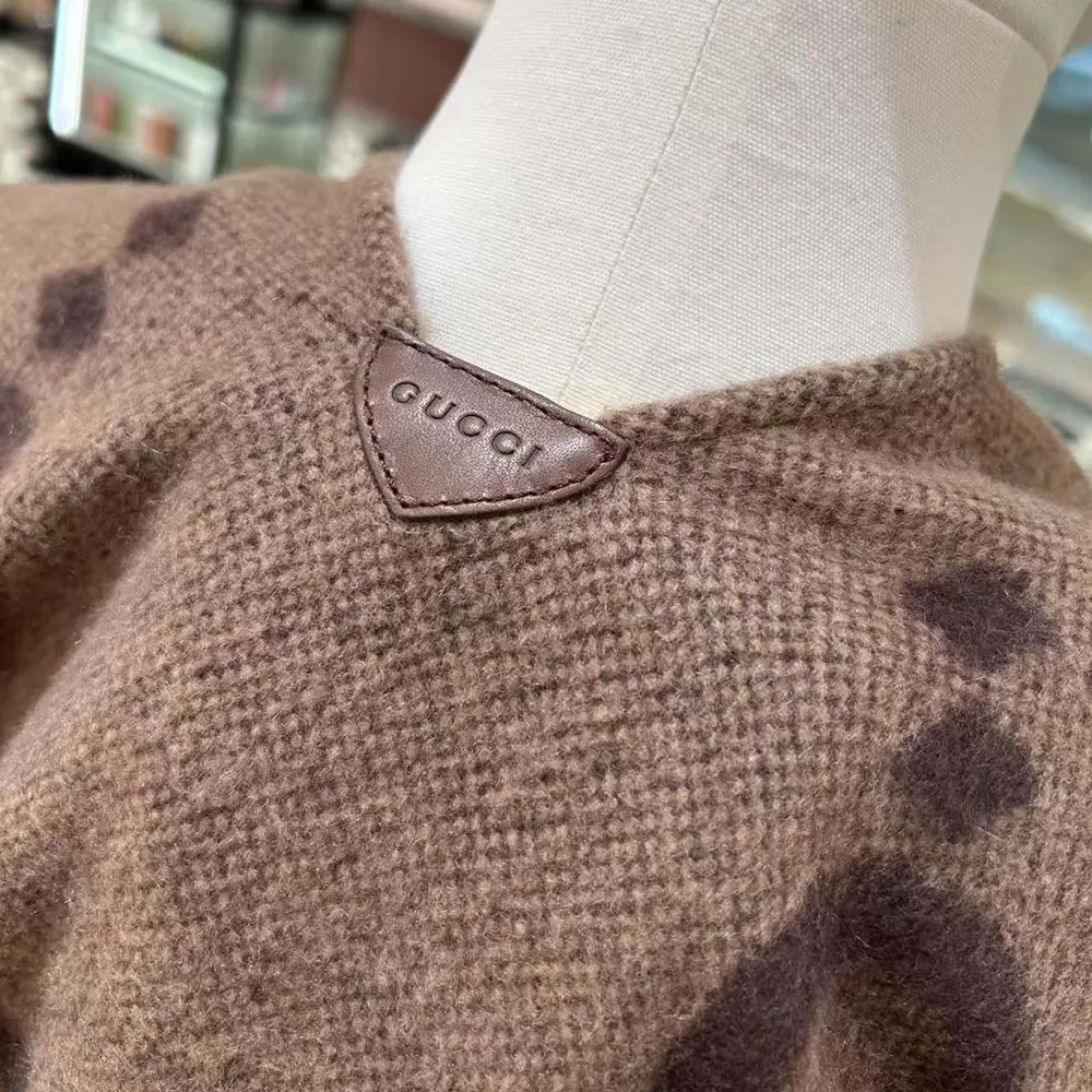 Gucci Women Reversible Jumbo GG Cashmere Cape 7743084GABX9764