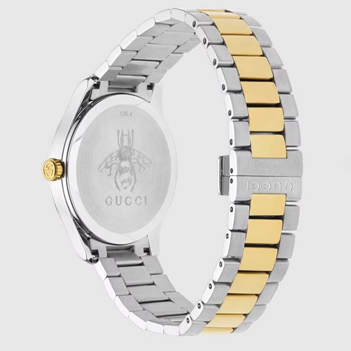 Gucci Unisex GG G-Timeless Watch 38mm Colored Snake Steel Yellow Gold PVD Bracelet