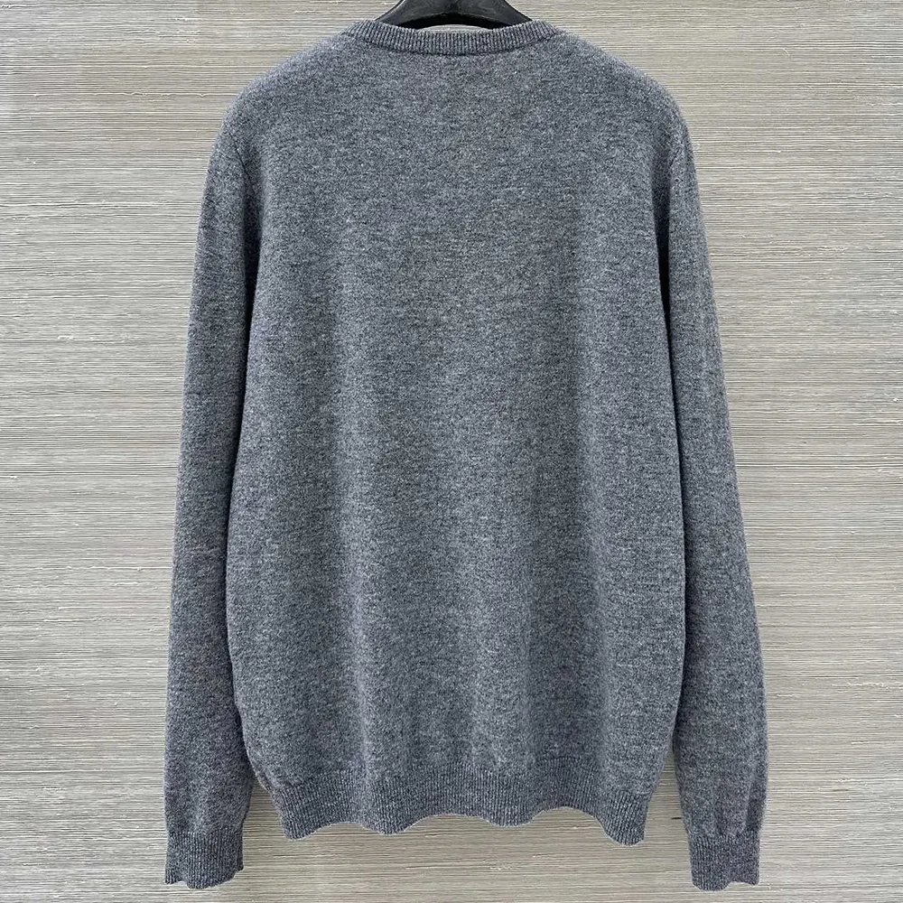 Gucci Women Fine Cashmere Sweater with Intarsia Grey 833668XKEYH