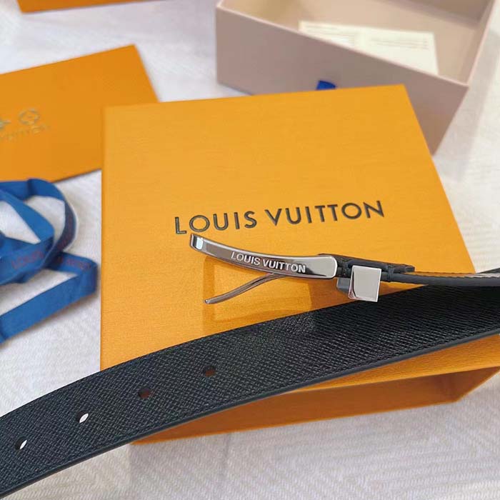 Louis Vuitton LV Unisex LV Pont Neuf 35mm Belt Taiga Calf Leather
