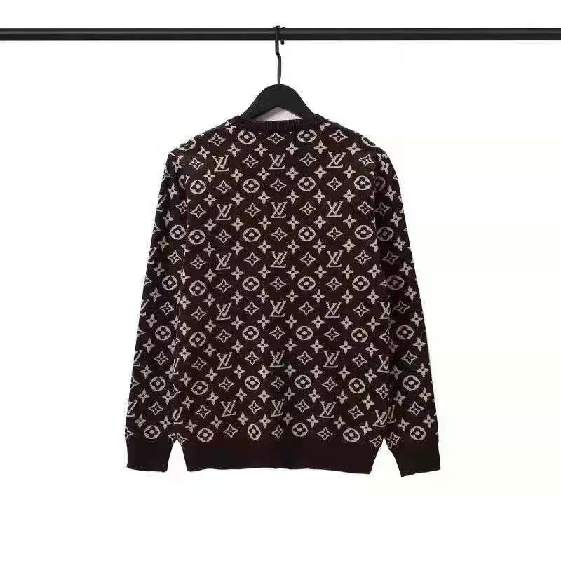 Louis Vuitton LV Women Full Monogram Jacquard Crew Neck Cotton Black