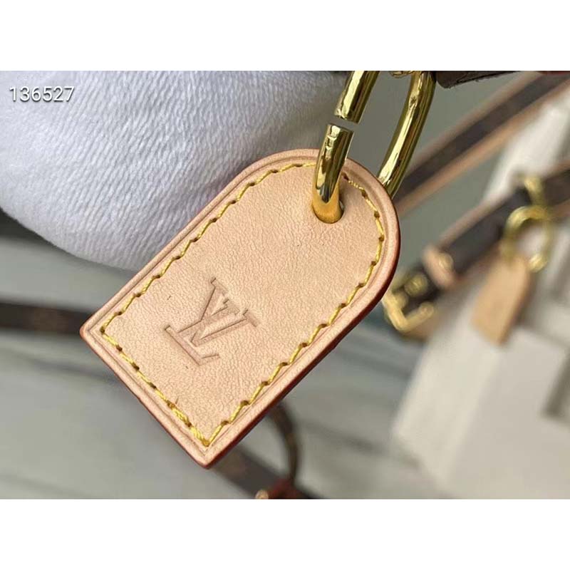 Louis Vuitton LV Unisex Leash MM Monogram Coated Canvas Cowhide Leather
