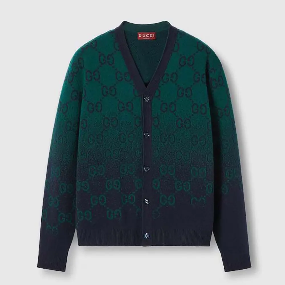 Gucci Women GG Degrade Wool Jacquard Cardigan ‎795012XKD423529
