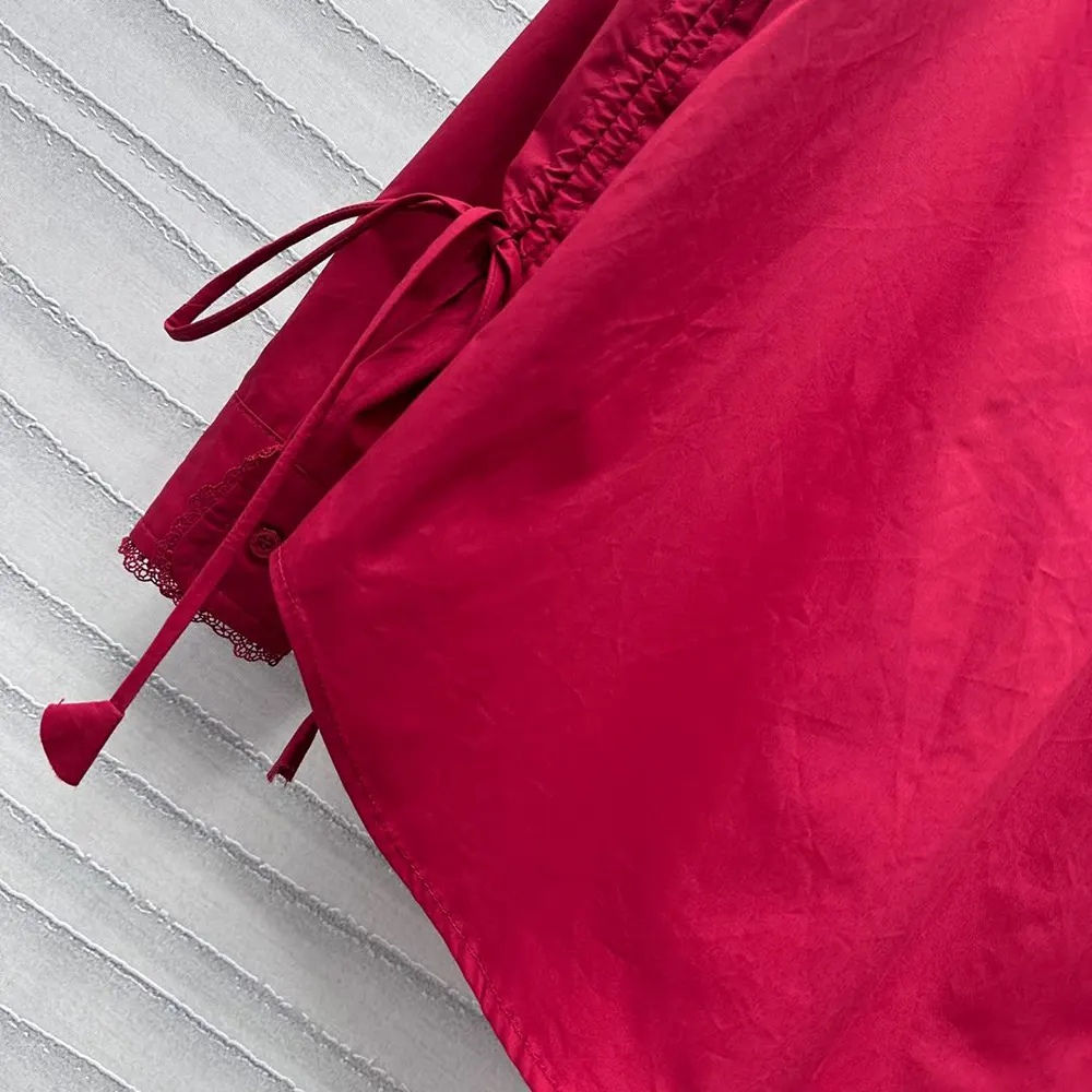 Gucci Women Cotton Poplin Shirt with Tie 830353Z7ADR6052