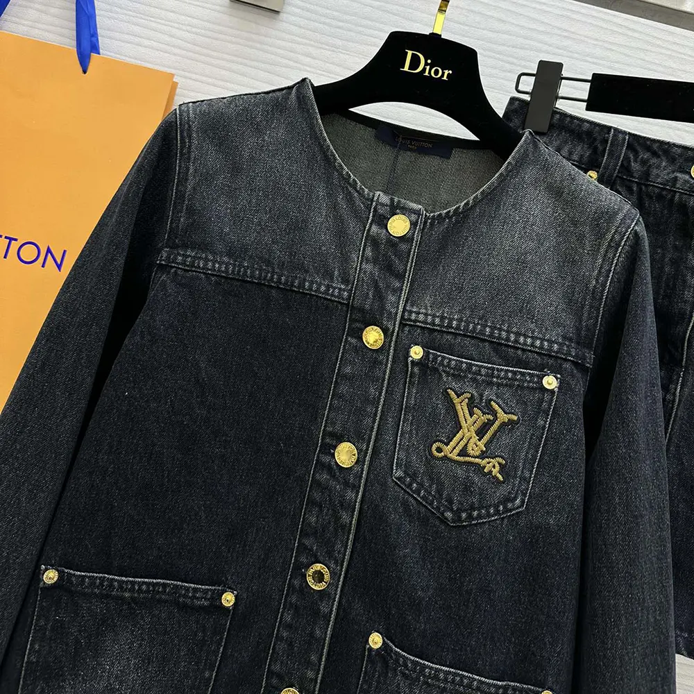 Louis Vuitton Women Nautical LV Patch Denim Jacket 1AFMOM