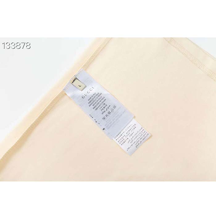 Gucci Women GG T-Shirt Gucci Blade Print White Cotton Jersey Crewneck