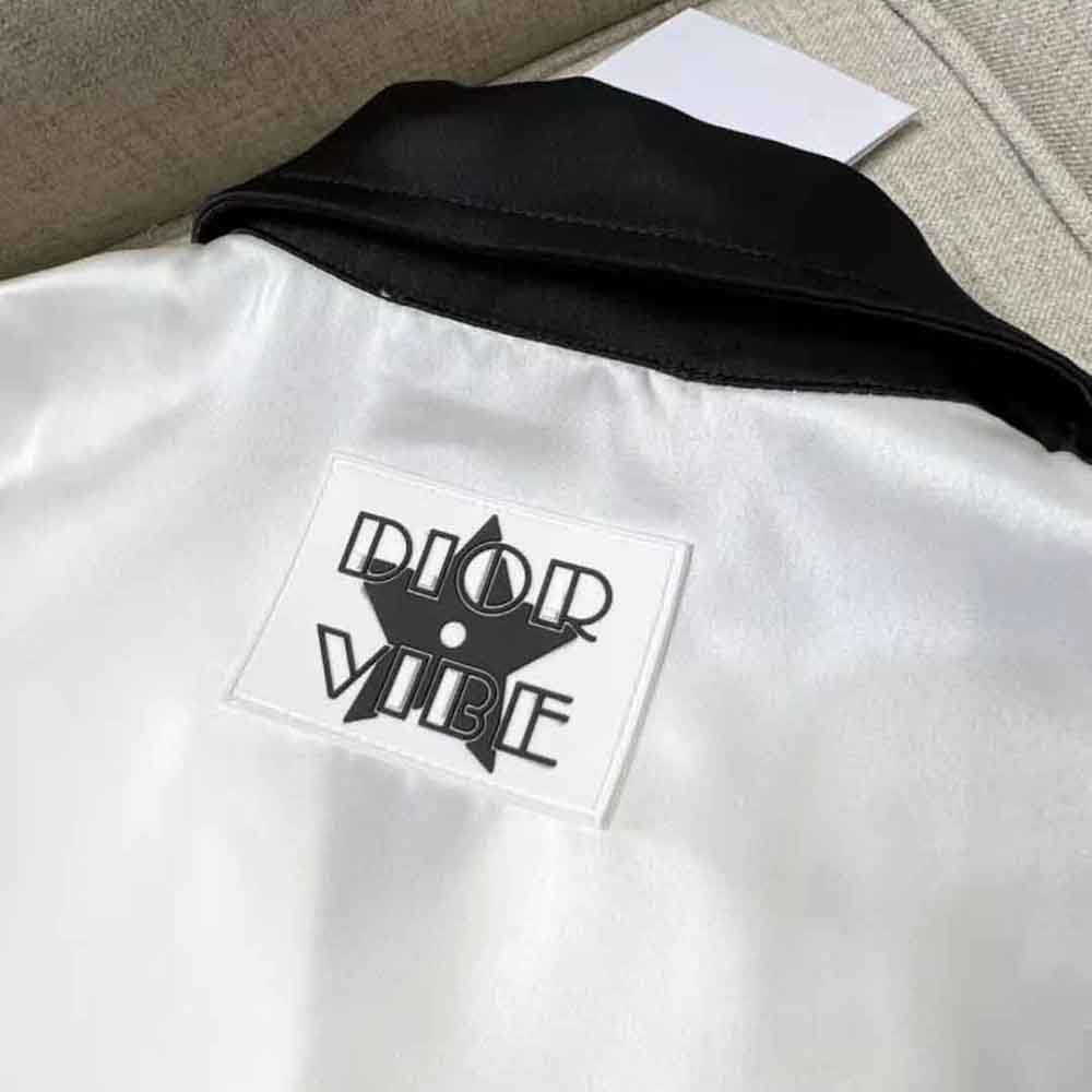 Dior Women Vibe Blouse White Technical Satin