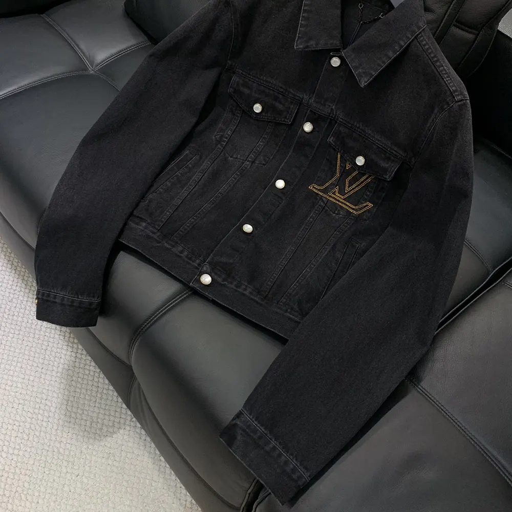 Louis Vuitton Women LV Denim Trucker Jacket 1AILKE