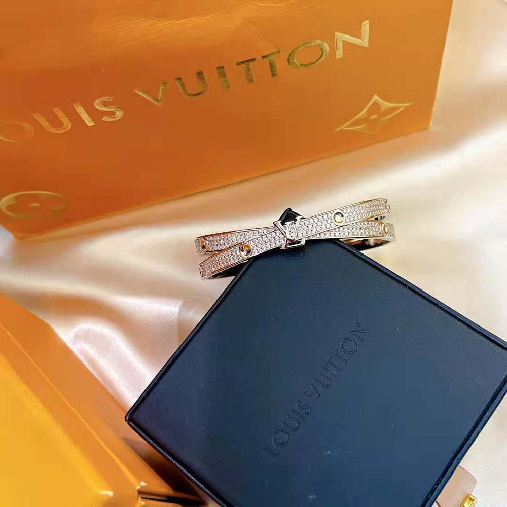 Louis Vuitton Women Empreinte Bangle White Gold