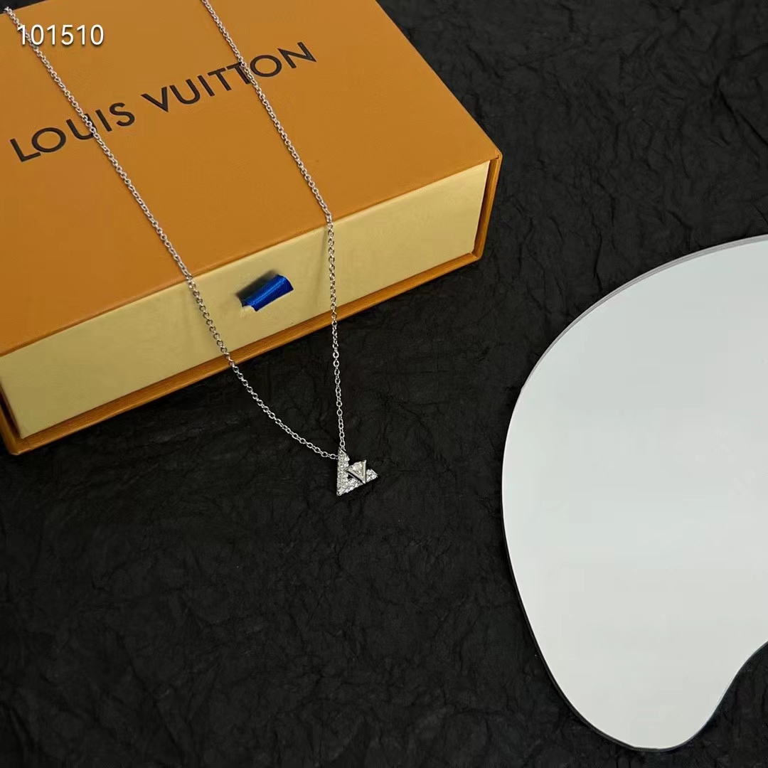 Louis Vuitton Unisex LV Volt One Pendant White Gold 36 Diamonds 0.16 CT