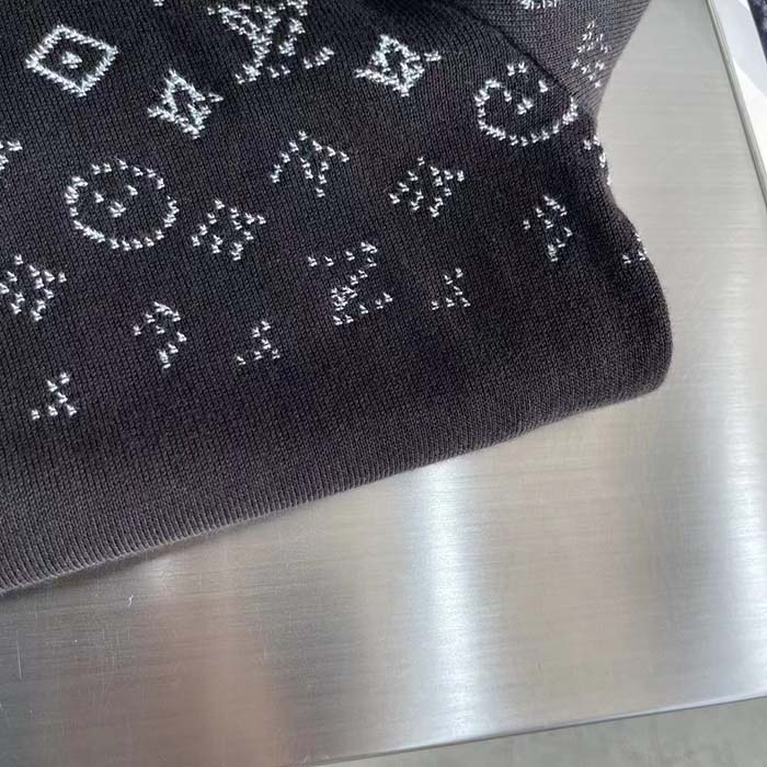 Louis Vuitton Women LV Lvse Monogram Degrade Crewneck Cotton Black White Slightly Loose Fit