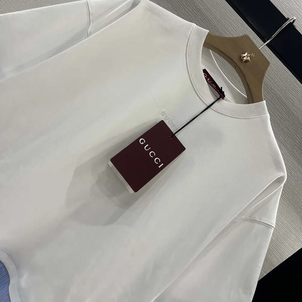 Gucci Women Soft Jersey T-shirt with Embroidery ‎833049XJHGV