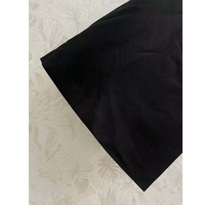 Louis Vuitton LV Women Zipper Neckline Dress Wool Silk Black 1AFGB1