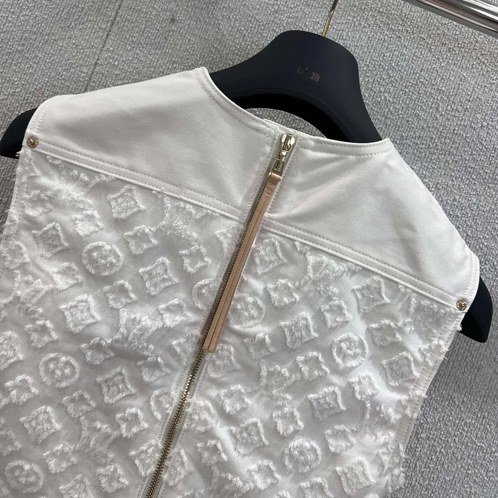 Louis Vuitton Women Monogram Fil Coupé Denim Dress 1AHHXI