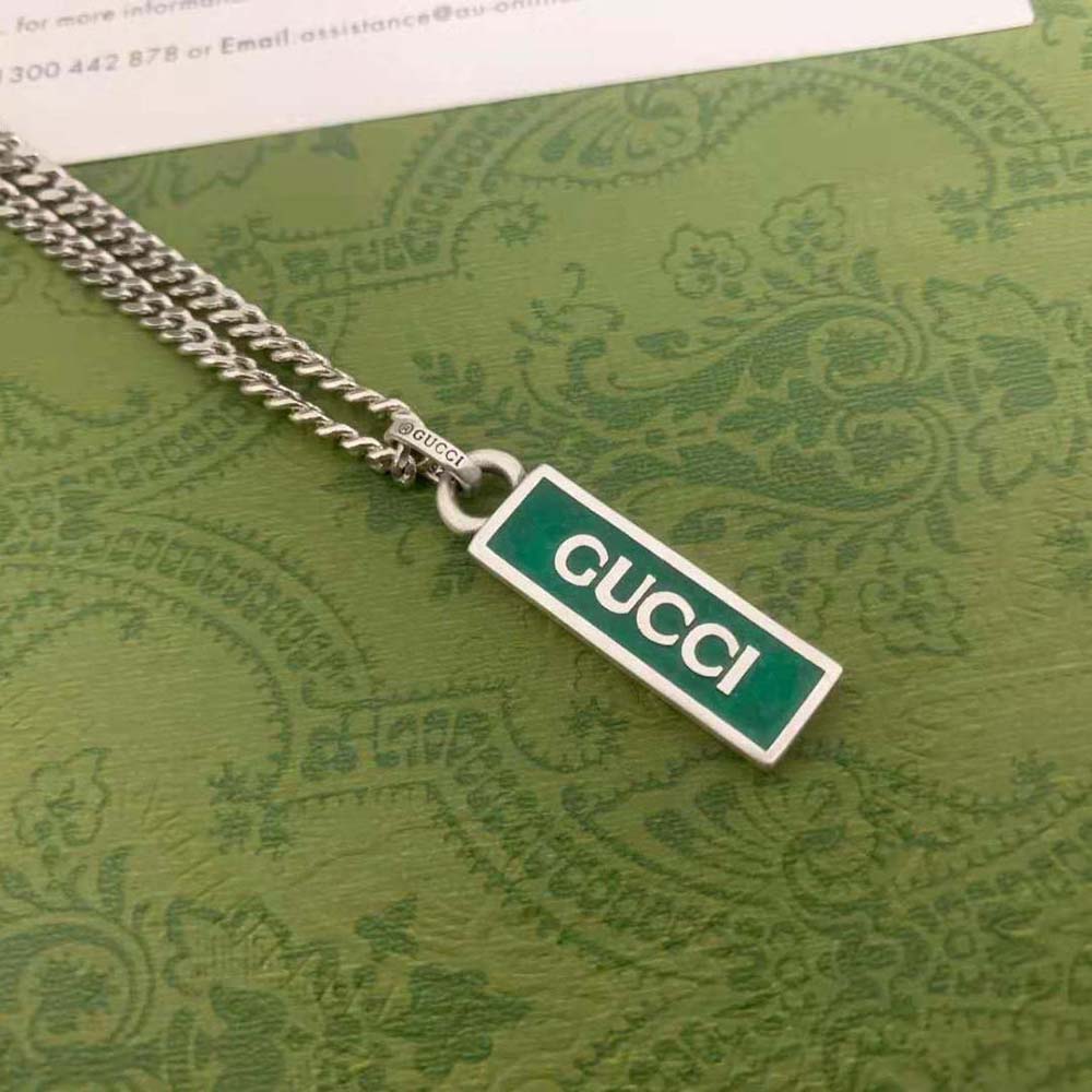 Gucci Women Necklace with Enamel Pendant