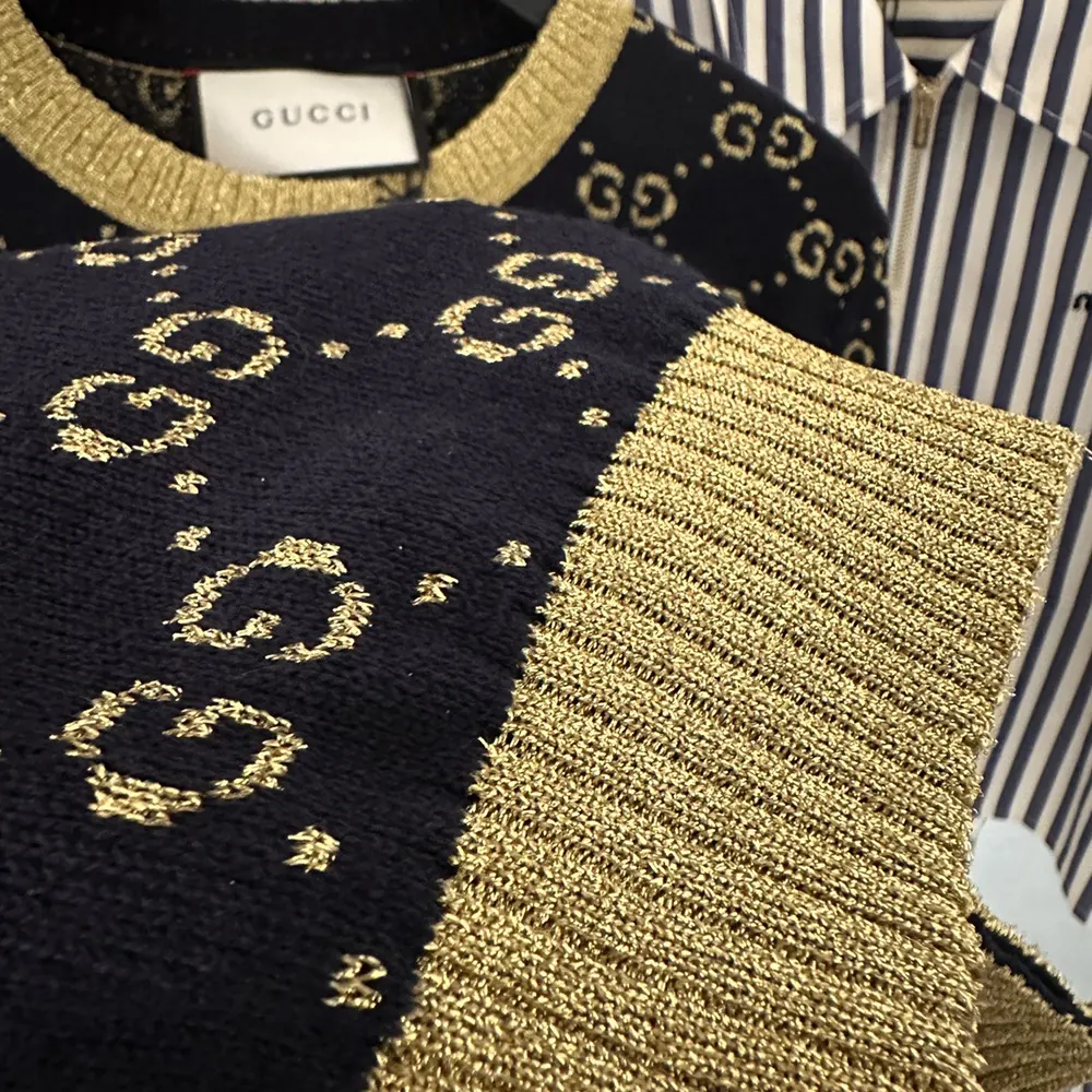 Gucci Women GG Cotton Lamé Top 526759X9W834921