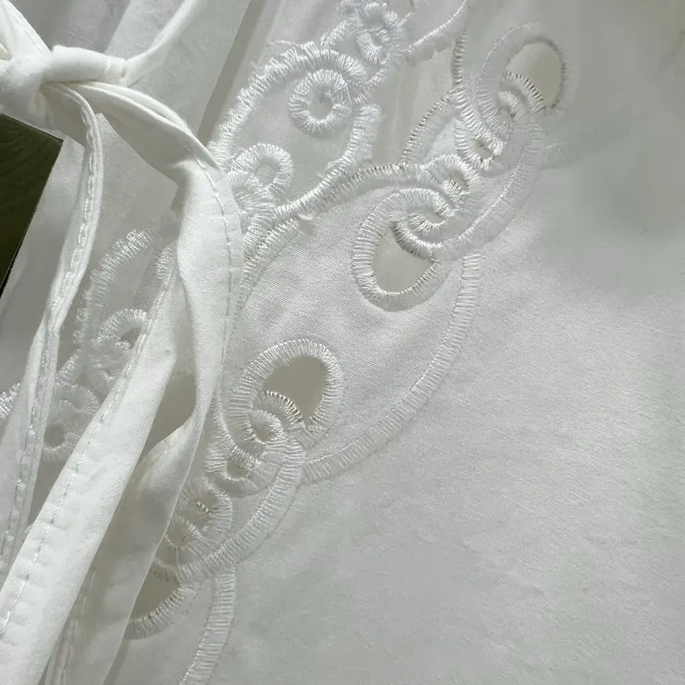 Gucci Women Cotton Poplin Shirt with Embroidery 826591