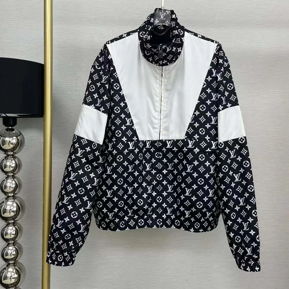 Louis Vuitton Women Monogram Printed Technical Track Top 1AFWJI