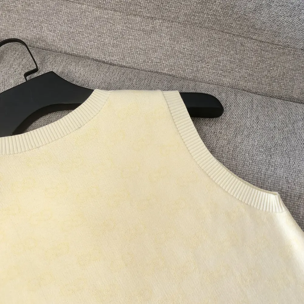 Gucci Women Fine GG Cotton Sleeveless Top-Yellow 821143XKEPI