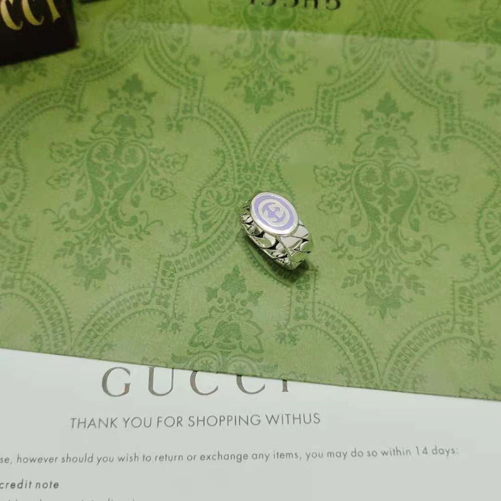 Gucci Unisex Interlocking G Enamel Ring