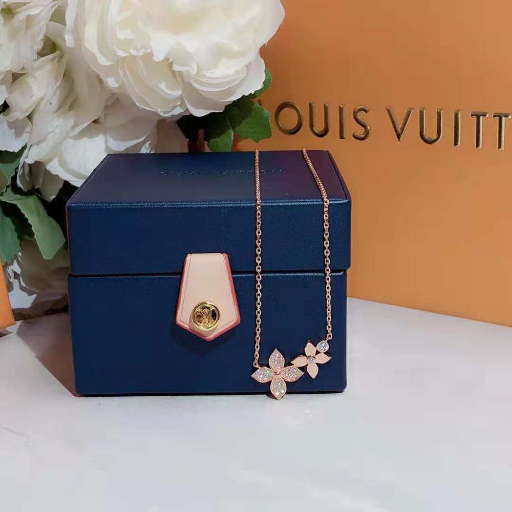 Louis Vuitton Women Idylle Blossom Necklace in Pink Gold