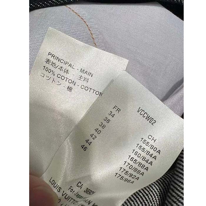 Louis Vuitton Women LV Eyelet Tab Jeans Navy Cotton 1AFGME