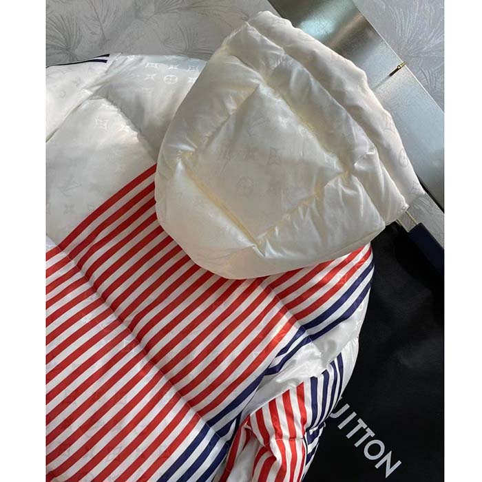 Louis Vuitton Women LV SKI LV Stripes Puffer Jacket Monogram Jacquard Polyamide White