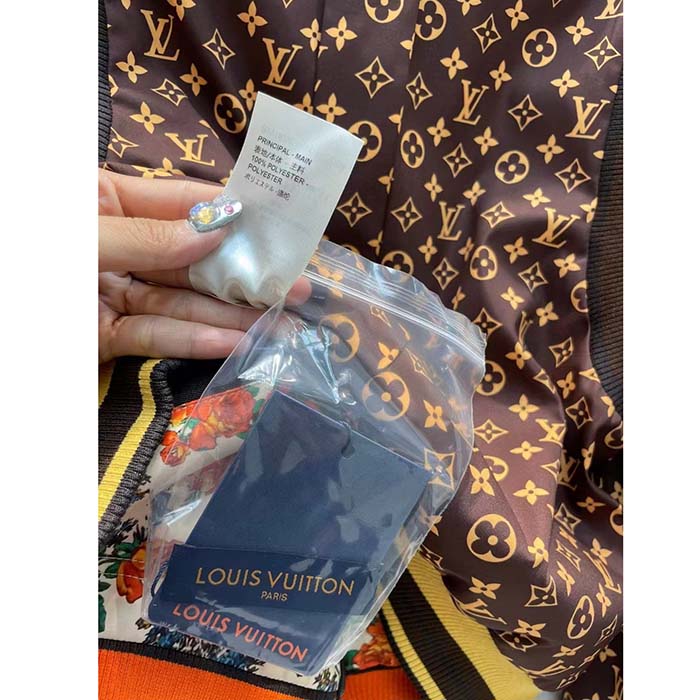 Louis Vuitton Women LV Reversible Mixed Floral Bomber Jacket Silk Multicolor Regular Fit