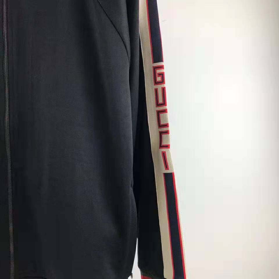 Gucci Women Technical Jersey Jacket-Black