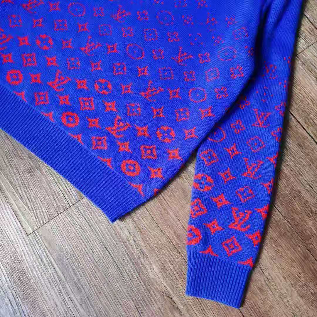 Louis Vuitton Men LVSE Monogram Degrade Crewneck Cotton Gradient Monogram Blue