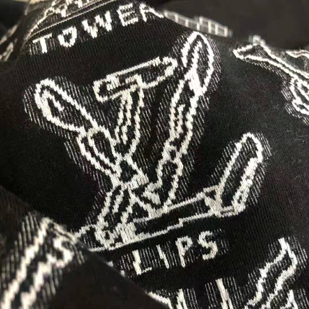 Louis Vuitton Women LV Cartoons Jacquard T-Shirt Cotton Slim Fit-Black