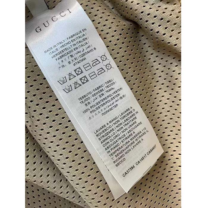 Gucci Women GG Hooded Jacket Light Camel GG Nylon Jacquard