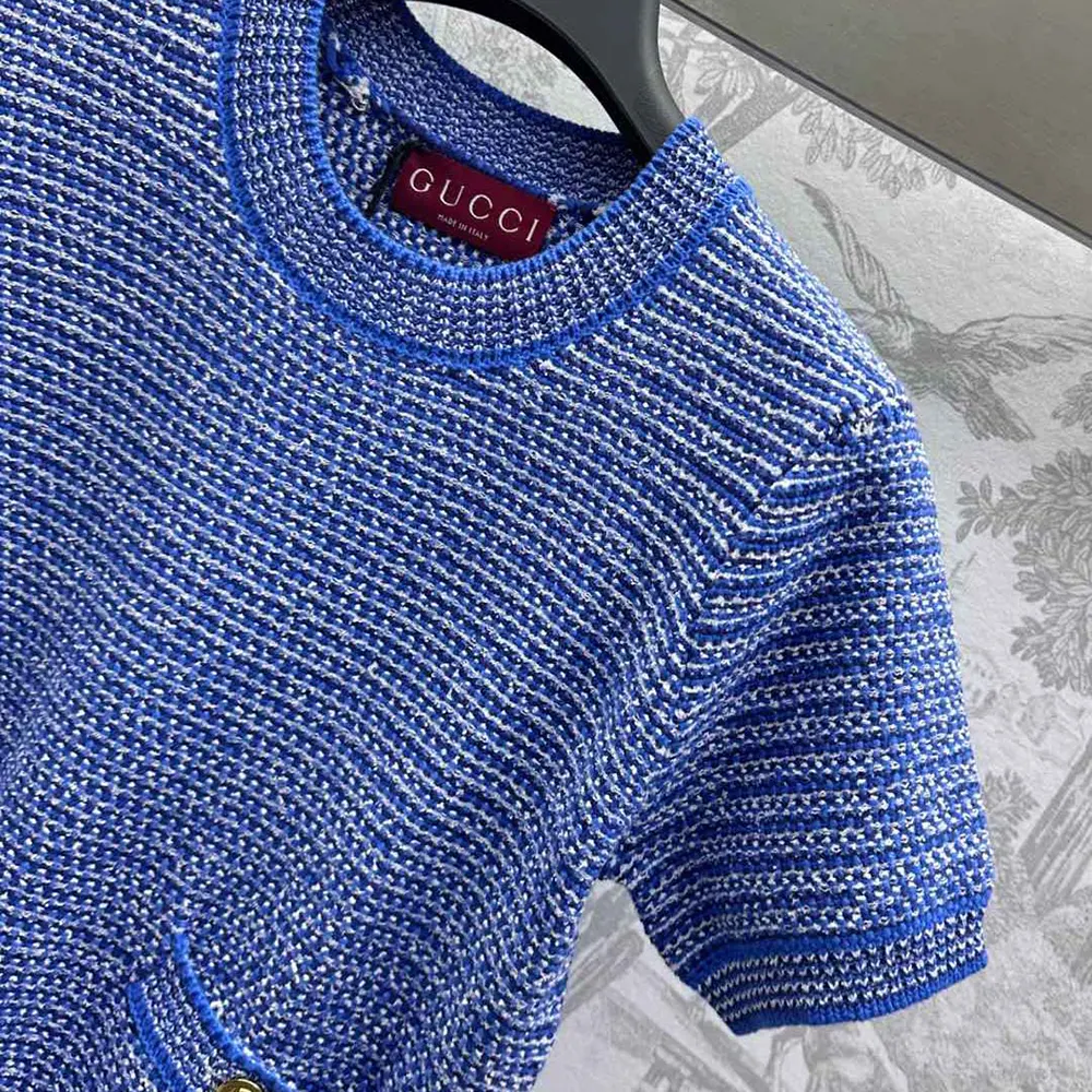 Gucci Women Fine Cotton Crewneck Top 818647XKENS4179