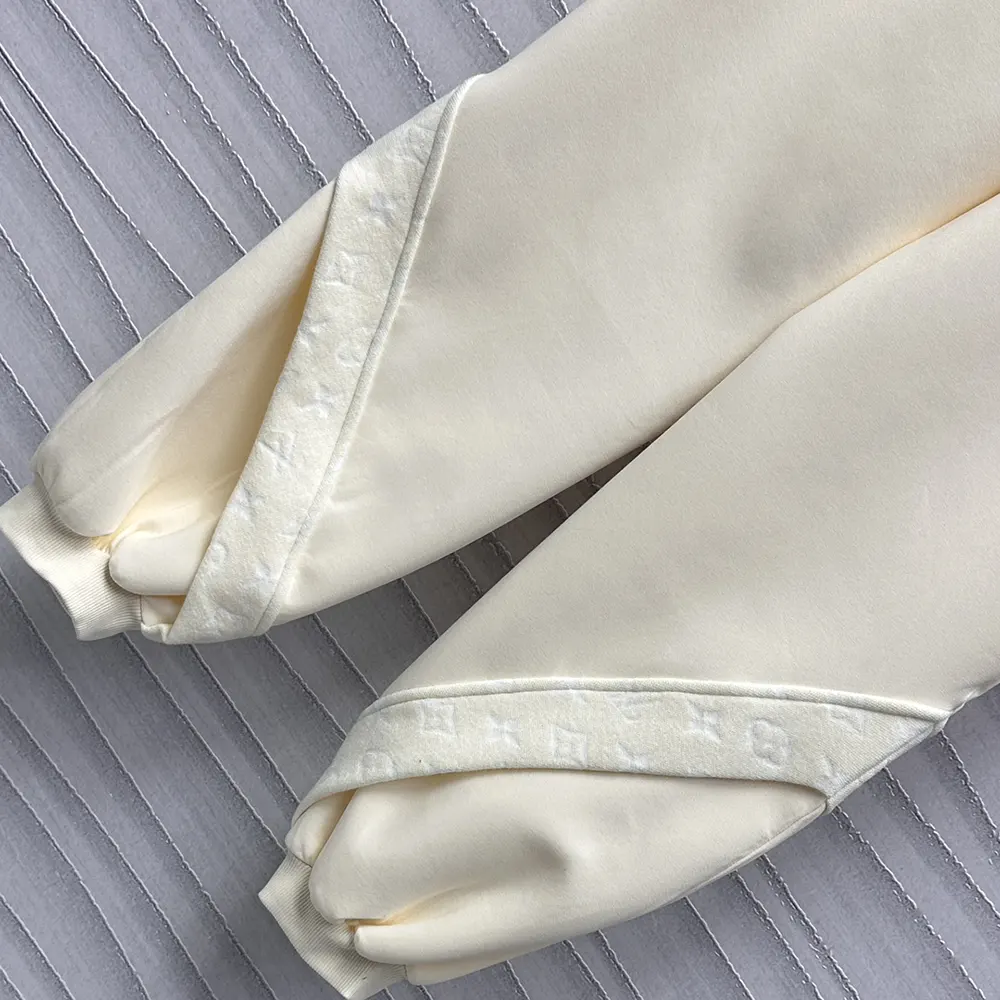 Louis Vuitton Women Monogram Accent Knit Jogging Pants-Milky White 1AGCJE