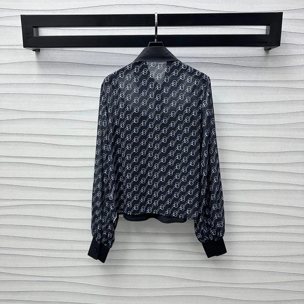 Gucci Women Printed Silk Creponne Shirt 818460ZASJ91149