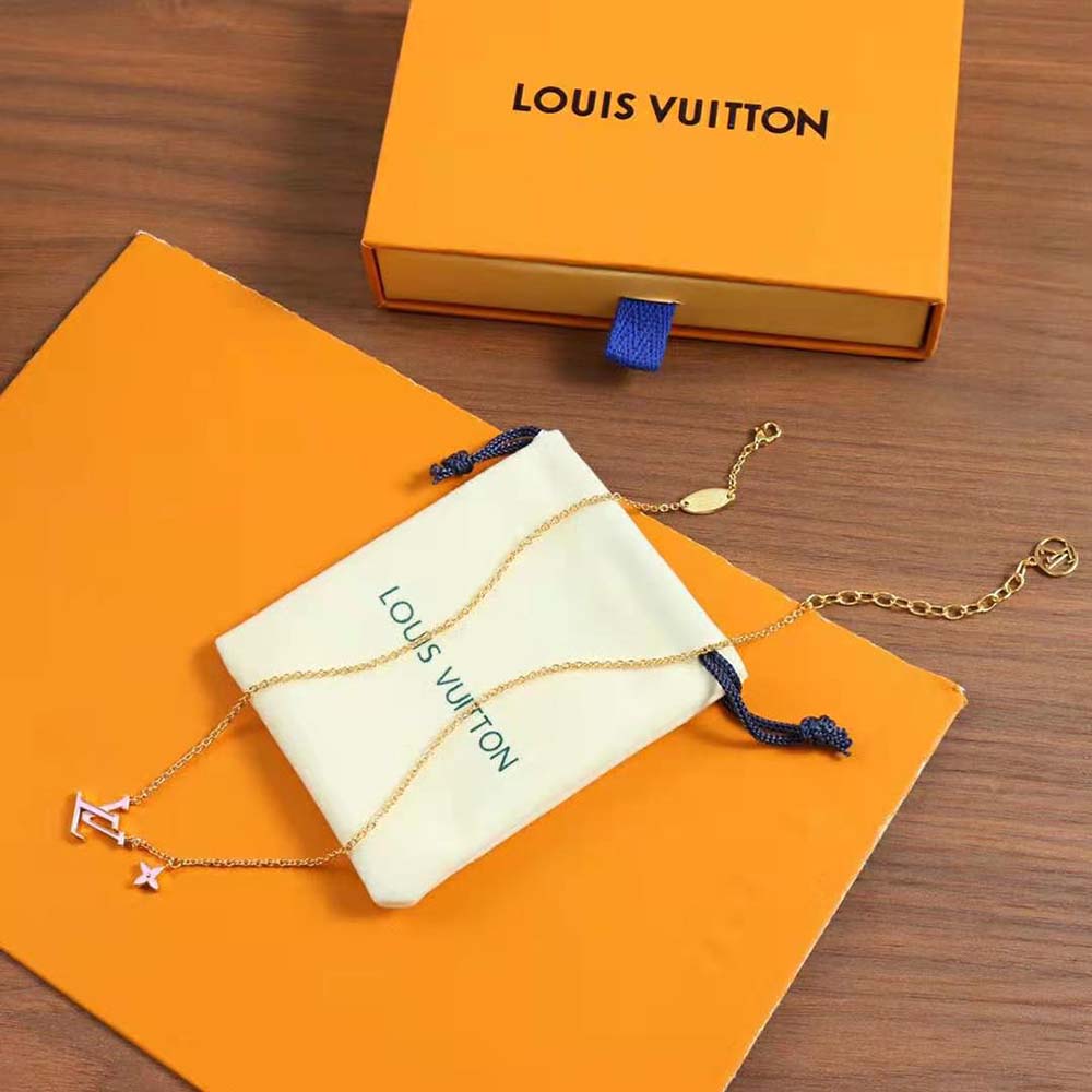 Louis Vuitton Women LV Iconic Enamel Necklace-Pink