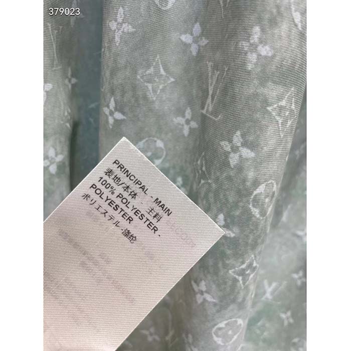 Louis Vuitton Women LV Monogram Cloud Shirt Silk Green Blue Regular Fit
