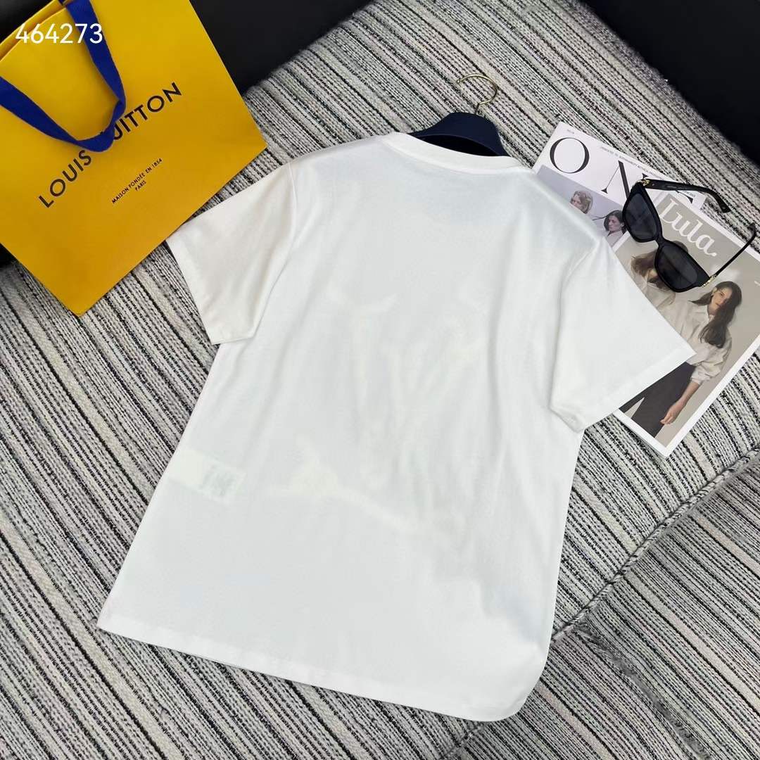 Louis Vuitton Women Nautical LV T-Shirt Cotton White 1AFMZ4
