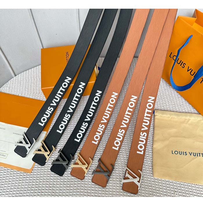 Louis Vuitton Unisex LV Initials 40 MM Reversible Belt Black Eclipse Epi XL Cowhide Leather