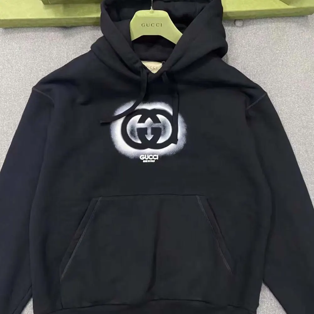 Gucci Men Cotton Jersey Printed Sweatshirt-Black/White