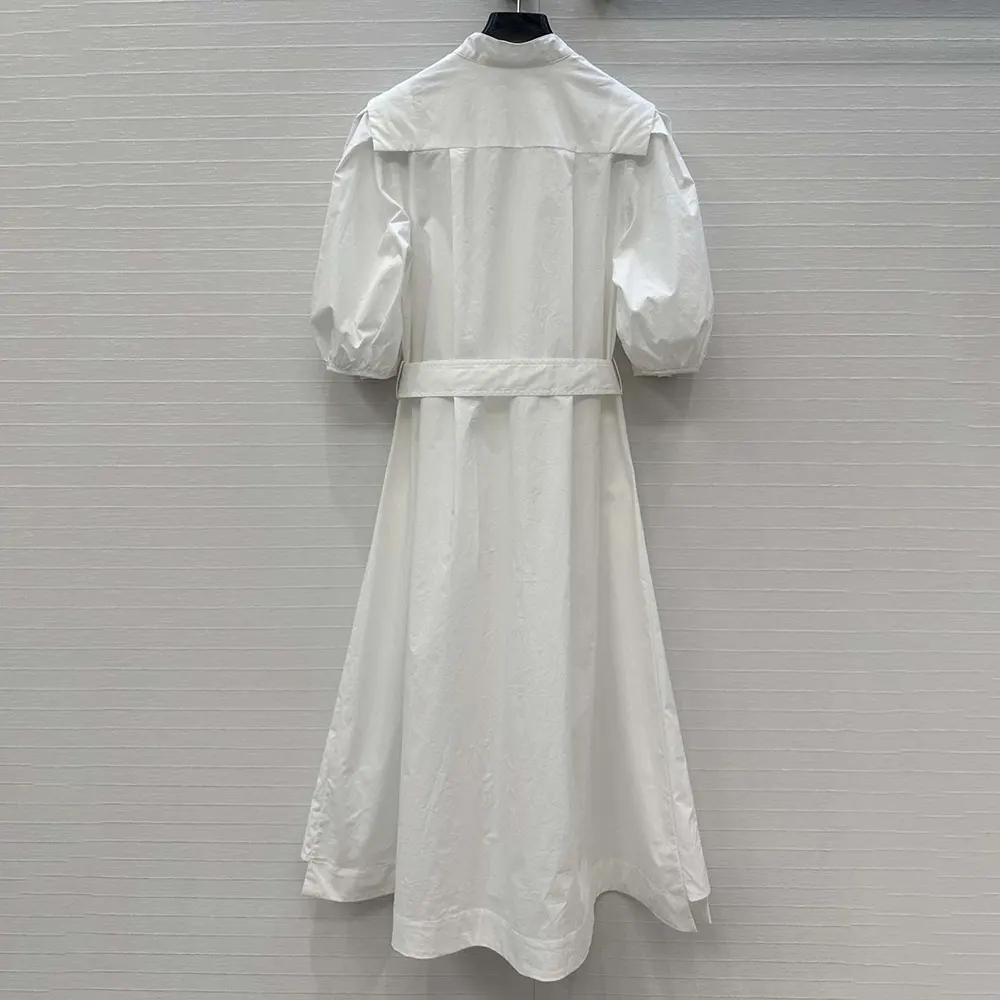 Louis Vuitton Women Puff-Sleeve Shirt Dress 1AIAOP