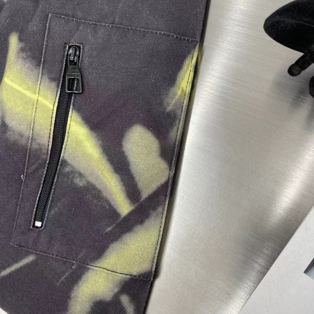 Louis Vuitton Women Graphic Cotton Bomber Jacket Relaxed Fit LV Dune Print Allover