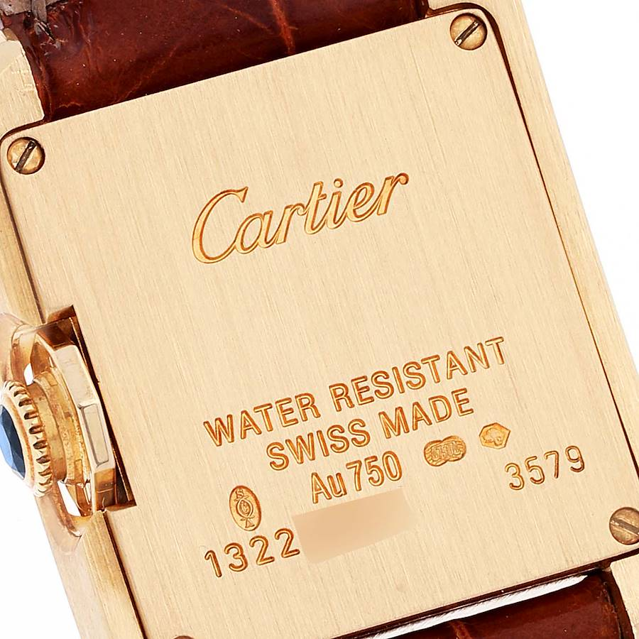 CARTIER Tank Brown Leather Watch