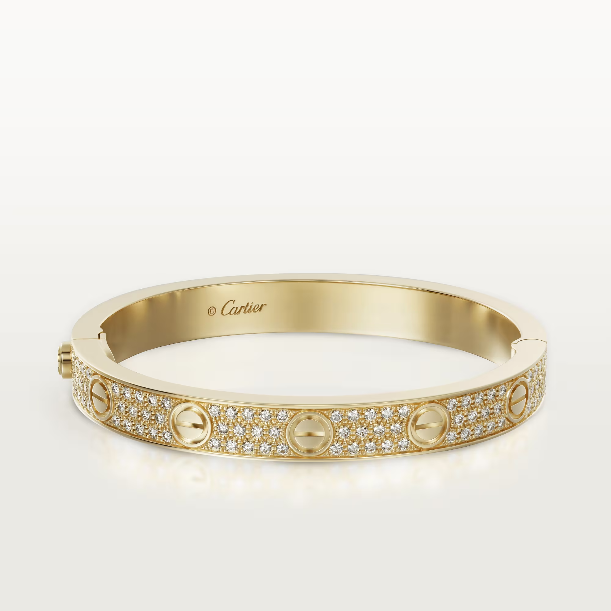 CARTIER CARTIER LOVE BRACELET, DIAMOND-PAVED