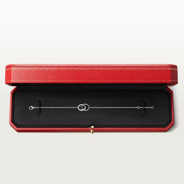 CARTIER LOVE BRACELET, ON CHAIN, SEMI-PAVED