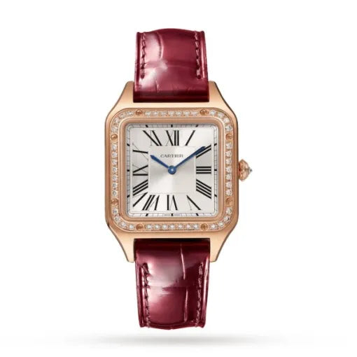 CARTIER Cartier Santos-Dumont Women Quartz Silver Leather Watch WJSA0017