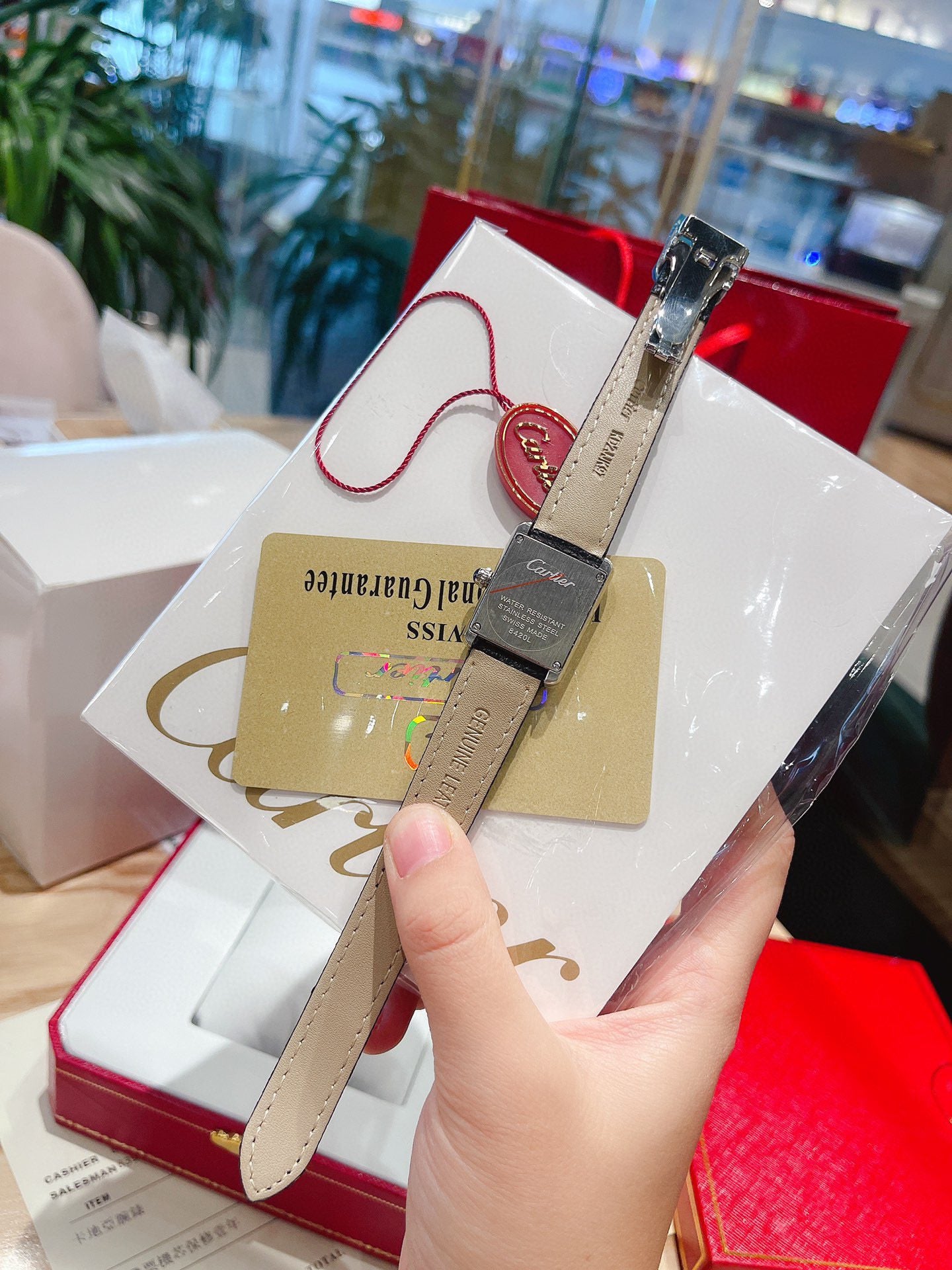 CARTIER Cartier Tank Watch Black Belt Series