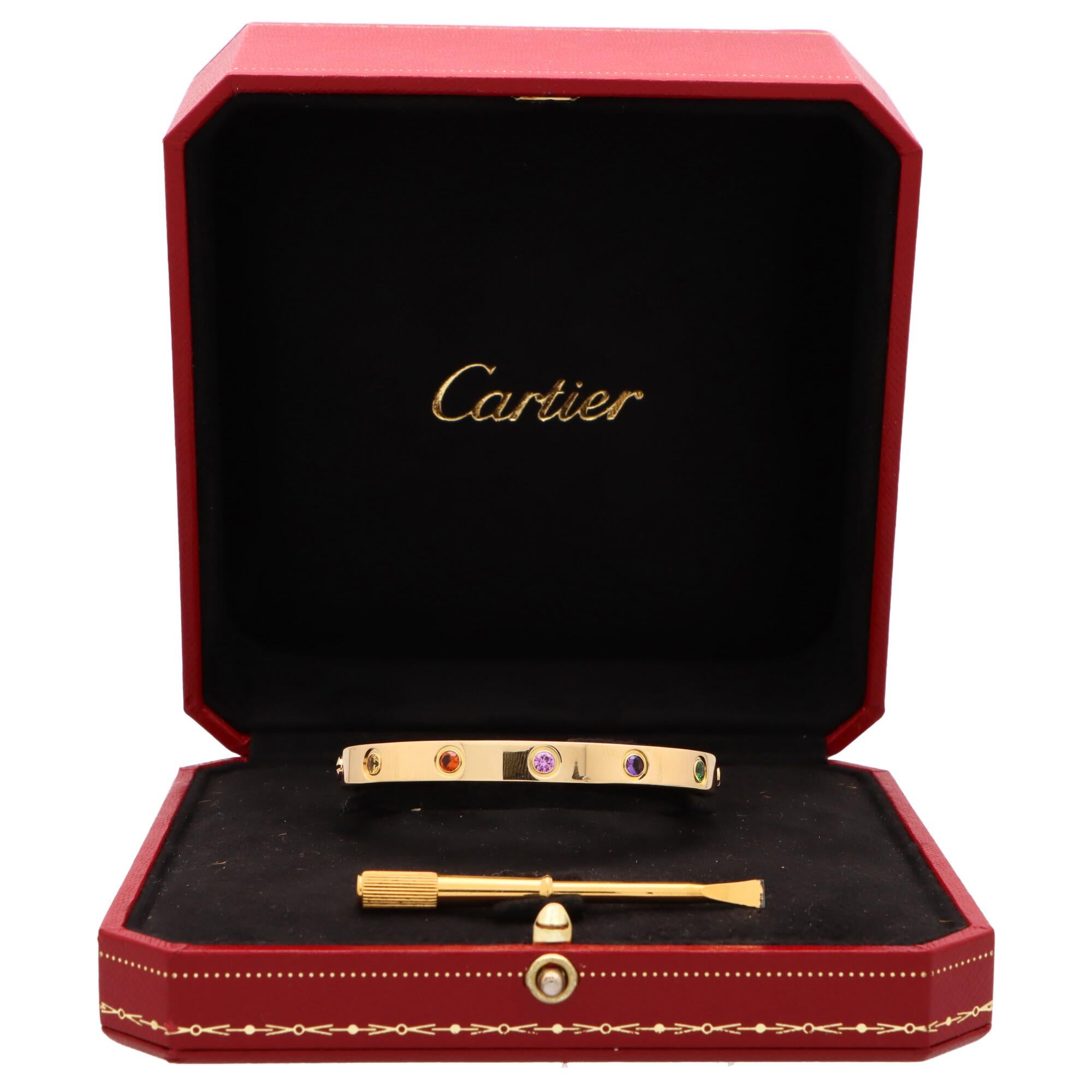 CARTIER CARTIER Multi Gem Love Bracelet in 18k Yellow Gold