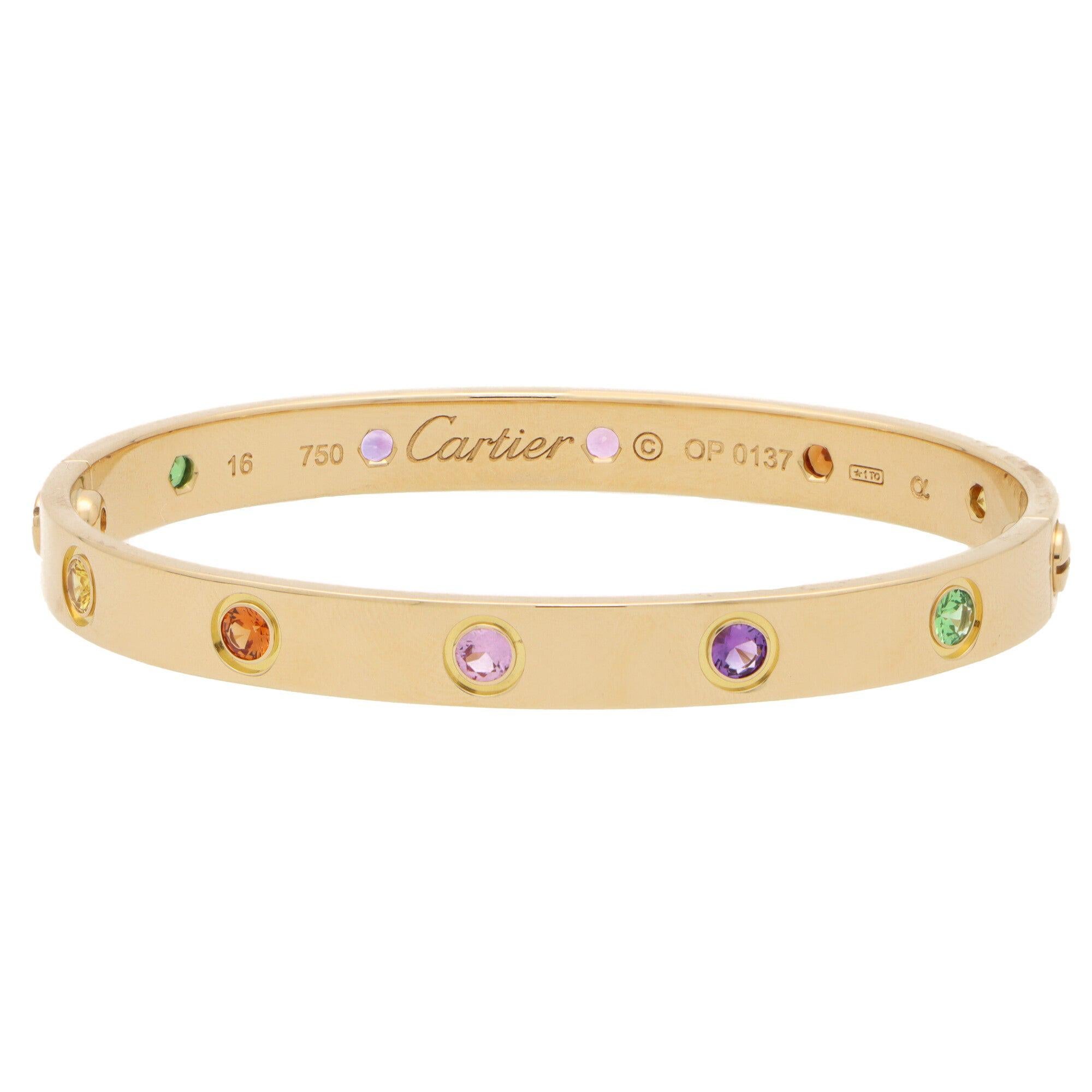 CARTIER CARTIER Multi Gem Love Bracelet in 18k Yellow Gold